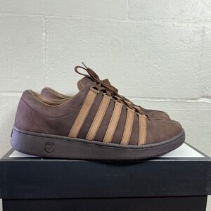 K-Swiss Classic Low Brown Nubuck Leather Tennis Shoes Sneakers Men's 13 US